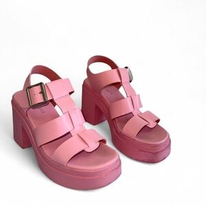 Stylish Pink chunky goth Platform